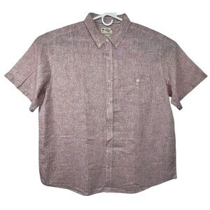 Weatherproof Vintage Mens Shirt XX-Large Red Short Sleeve Button Down